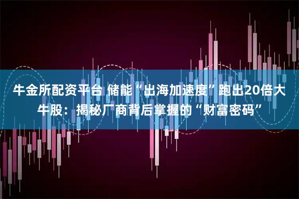 牛金所配资平台 储能“出海加速度”跑出20倍大牛股：揭秘厂商背后掌握的“财富密码”