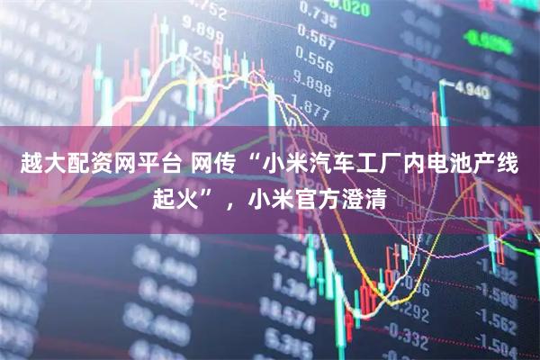越大配资网平台 网传 “小米汽车工厂内电池产线起火” ，小米官方澄清
