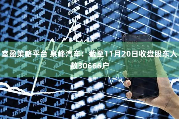 室盈策略平台 泉峰汽车：截至11月20日收盘股东人数30666户